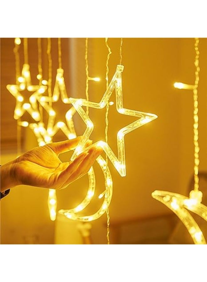 Noon East Ramadan Decorations LED Hollowing Out Moon And Star Light String for Indoor Outdoor Decor - Image 3